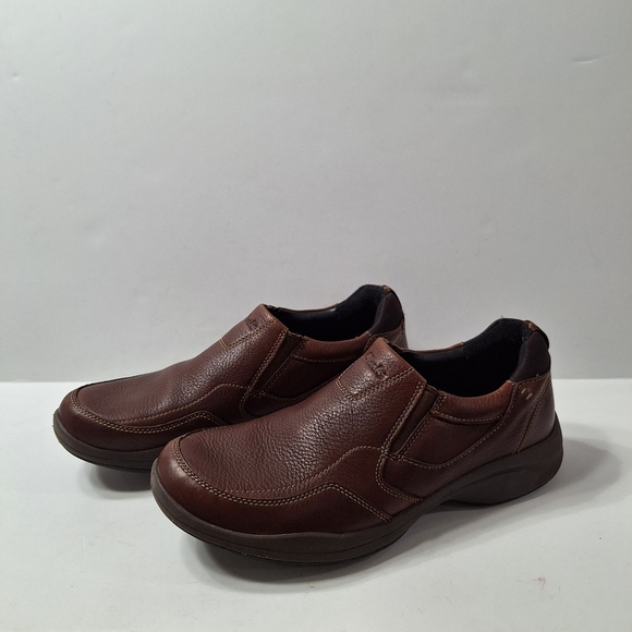 Clarks 1825 Men’s Brown Leather Classic Comfort Versatile Slip-On Loafer Size 12 - Picture 4 of 14